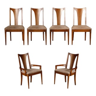 Set of 6 Broyhill Premier 'Brasilia' Model #6140 Dining Chairs, 1960s, Signed For Sale