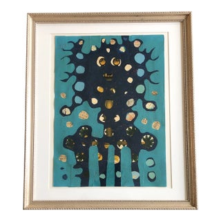 Contemporary Wayne Cunningham Abstract Painting/Collage Framed For Sale