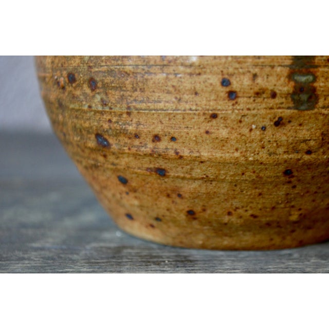 Brutalist Stoneware Vase with Triple Neck by André Bodin for Bodin André, 1960s For Sale - Image 3 of 10