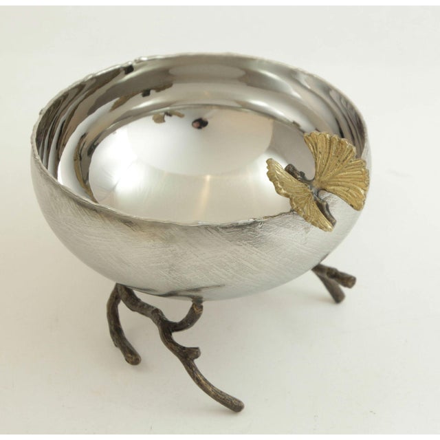 Michael Aram Butterfly Ginkgo Silver Bowl For Sale - Image 11 of 12
