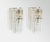 Pair of appliques with large trilobed glass pendants, Murano, 1960s. Structure in chromed metal. H cm 36 Good condtions Up...
