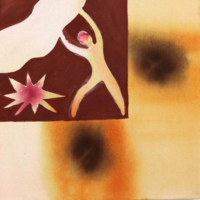 2020s Desert Sunflower - Modern Warm Abstract Folk Art Inspired Original Artwork by Meredith Walker For Sale - Image 5 of 9