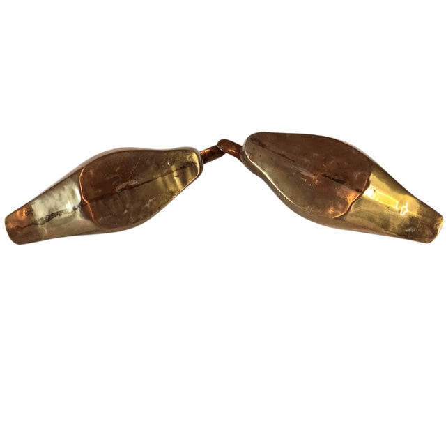 Metal Pair of Vintage Brass Duck Decoy Figurines or Bookends 9" For Sale - Image 7 of 14