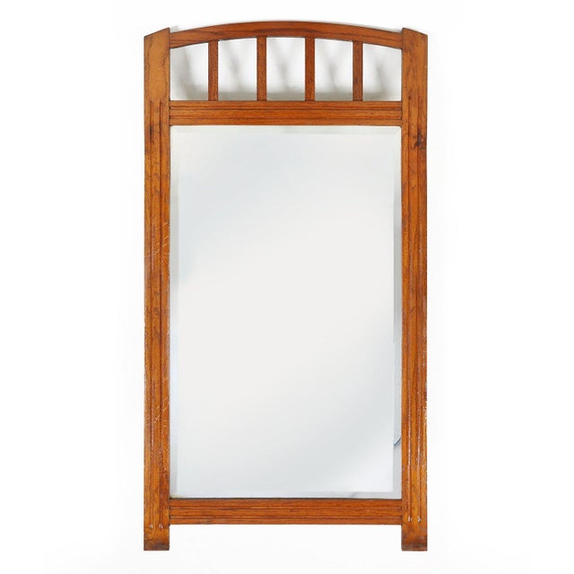 Art Deco Mirror in Wood with Facet Cut Mirror, 1930s For Sale - Image 11 of 11