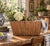 A beautifully woven early 20th century American splint oak basket with warm honeyed tones and a tightly constructed...