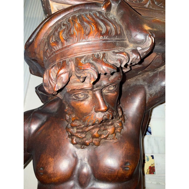 Exquisite 19th Century Italian Fireplace Surround Wood Carved, Attributed to Valentino Besarel For Sale - Image 9 of 13