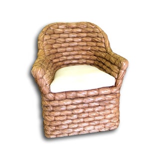 Ralph Lauren Lampakanay Fiber Barrel Chair For Sale