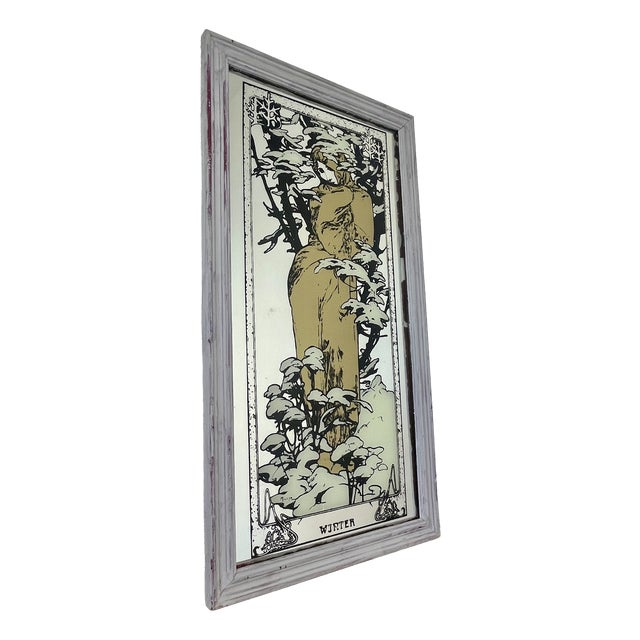 VintageArt Nouveau Mirror, 1970s For Sale