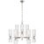 Asalea Medium Two-Tier Chandelier in Polished Nickel with Clear Glass Designer: AERIN Canopy: 5" Round Mounting: Chain...