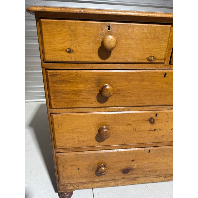 Wood Antique Pine Two Over Three Drawers - Chest of Drawers From England For Sale - Image 7 of 18