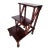 Stylish Mahogany Bamboo Turned Library Steps For Sale