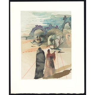1963 Dalí Divine Comedy Engraving Purgatoire Chant 20 "Les Avares" (The Misers) For Sale