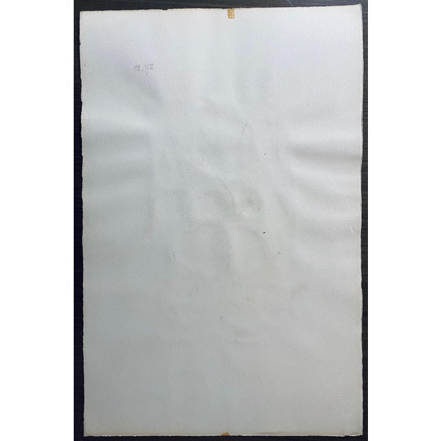 Early 20th Century Moses Bagel Bahelfer, Polish French Judaica Watercolor Gouache Painting Original Bauhaus Yiddish Art For Sale - Image 5 of 6