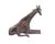 A bronze sculpture by the Dutch sculptor Loet Vanderveen (1921-2015). This sculpture depicts an elegant giraffe, seated...