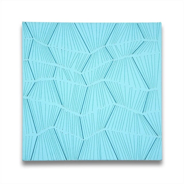 Holly Miller Contemporary Abstract Acrylic and Thread on Canvas Painting "Bulge 14" by Holly Miller For Sale - Image 4 of 4