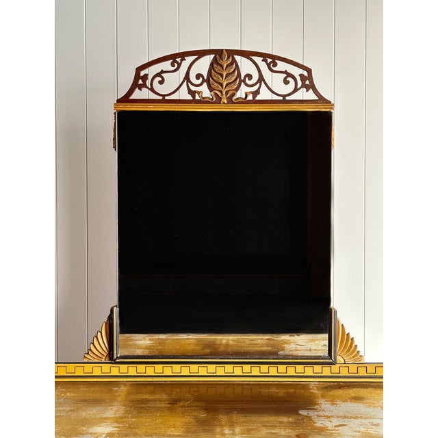 Early 20th Century Neoclassical Painted Chest of Drawers With Mirror Back For Sale - Image 4 of 18