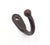Vintage single arm black finished cast iron wall hook with a ball tip. The original mounting screws are not available....