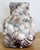 Vintage handmade shell encrusted vase or vessel with unique, varied shells. Age wear. No breaks to glass. Minor breaks to...