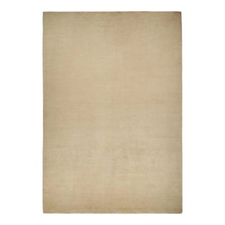 Rug & Kilim’s Solid Beige-Brown Rug in Tone-On-Tone Contemporary Style For Sale