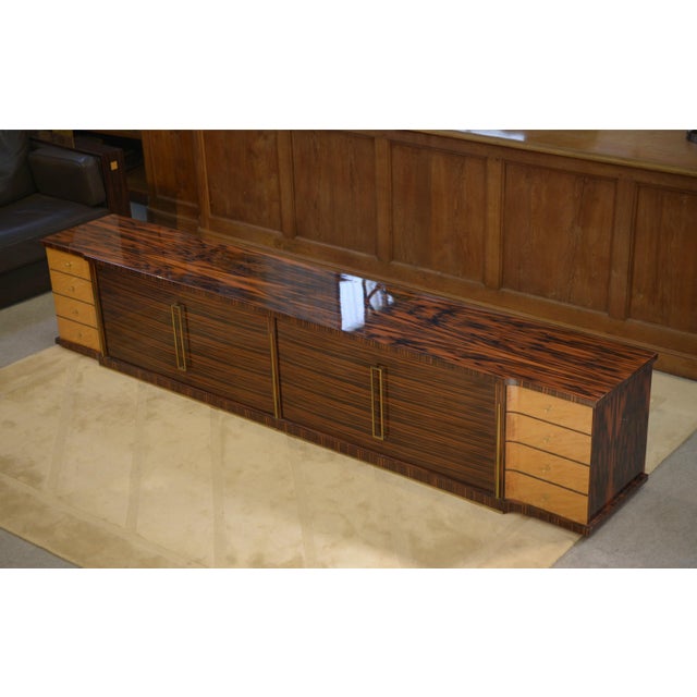 Minimalist Sideboard in Ebony and Sycamore, 1960s For Sale - Image 4 of 13