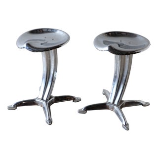Lotus Stools by Yasu Sasamoto for Dulton, 1960s, Set of 2 For Sale