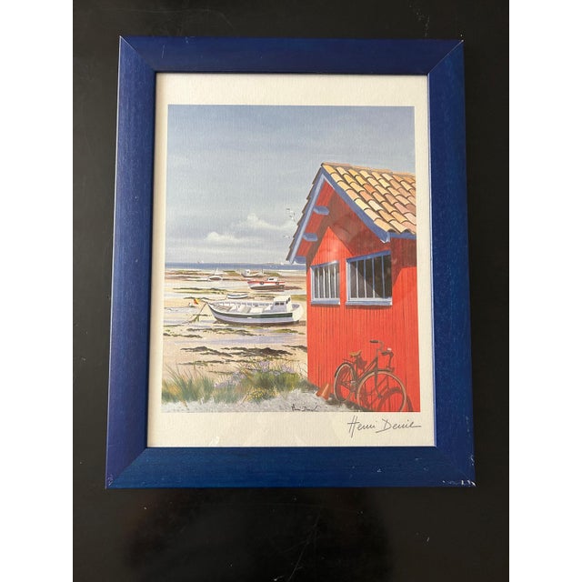 two lithographs of the French Atlantic coast signed by Henri Deuil This piece has an attribution mark, I am sure that it...