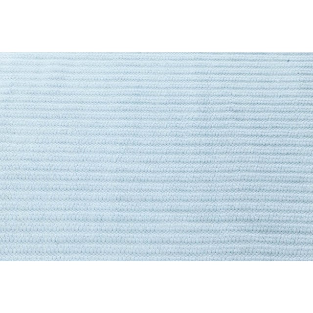 Modern Custom Flat Weave Runner – Light Blue Elegance by Doris Leslie Blau For Sale - Image 4 of 8