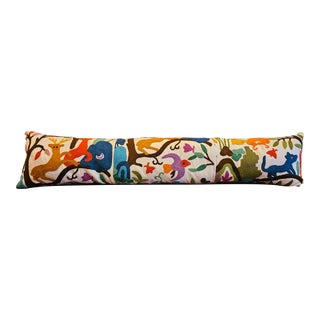 Very Long Bolster Pillow, Animal Kingdom Clarence House Fabric For Sale