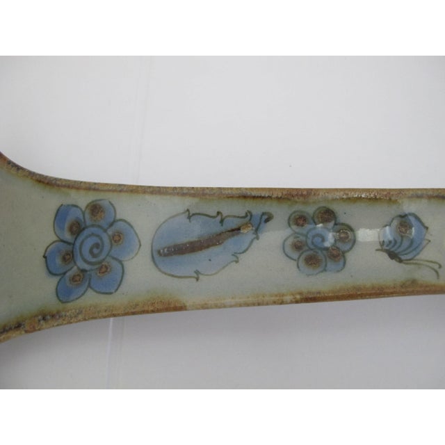 Farmhouse El Palomar Ken Edwards Blue Bird Butterfly Mexican Folk Art Hanging Ladle Spoon For Sale - Image 3 of 8