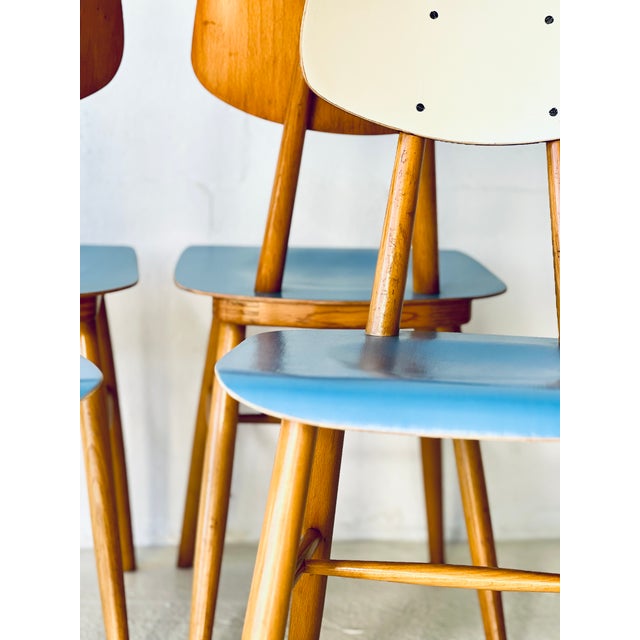 Vintage Dining Chairs from Ton, 1960s, Set of 4 For Sale - Image 18 of 18