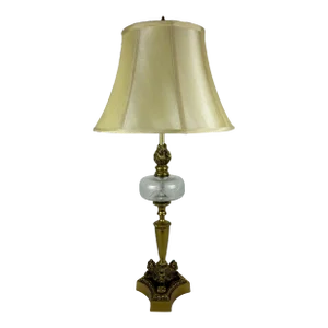 Vintage Hollywood Regency Style Lamp W/Shade