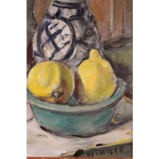 Yellow Still Life Painting by Clarence Hinkle (1890-1960) For Sale - Image 8 of 14