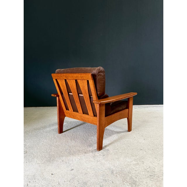 Mid-Century Modern Lounge Chairs in Leather and Teak, 1960s, Set of 2 For Sale - Image 14 of 18
