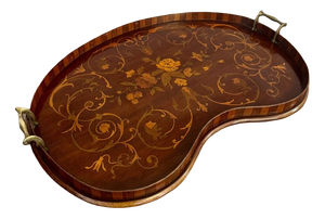 Antique Edwardian Marquetry Inlaid Tray, 1900