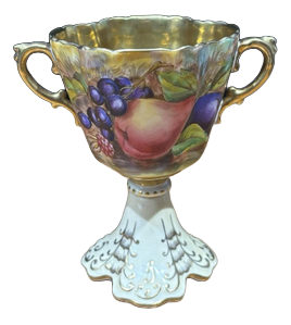Gold Orchard Fruit Cup in Bone China by D Jones for Aynsley
