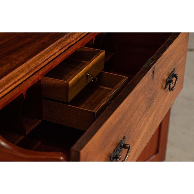 English Mahogany Bookcase with Secretary, 1870 For Sale - Image 17 of 18