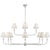 Transitional Thomas O'Brien for Visual Comfort Signature Piaf Grande Two-Tier Chandelier in Plaster White with Linen Shades For Sale - Image 3 of 7