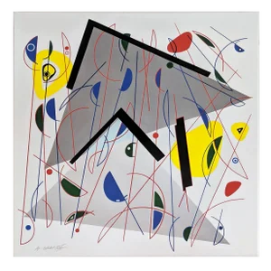 Atsuko Okamoto "Dimension 3" Abstract Serigraph Artist's Proof