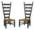 Set of Fireside Chairs in Black Lacquered Wood and Rush by Gio Ponti for Casa E Giardino, 1950s For Sale