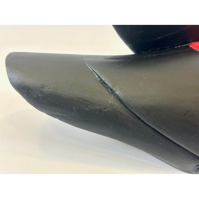 Large Vintage Carved Wood Black Swan Figurine For Sale - Image 14 of 15