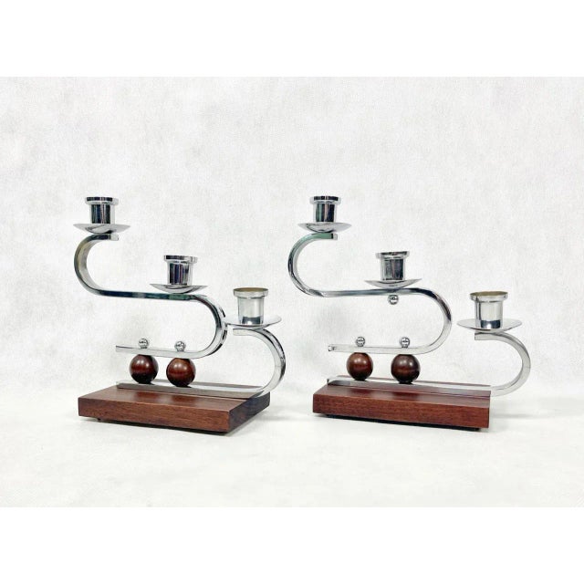 German Art Deco Candleholder, 1930s, Set of 2 For Sale - Image 4 of 11