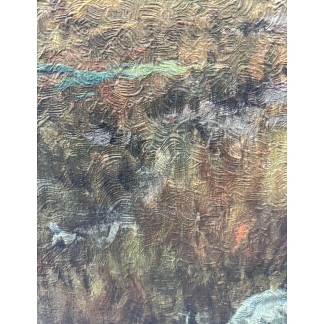 Wood Early 20th Century Framed Western Cowboy Painting, Signed For Sale - Image 7 of 13