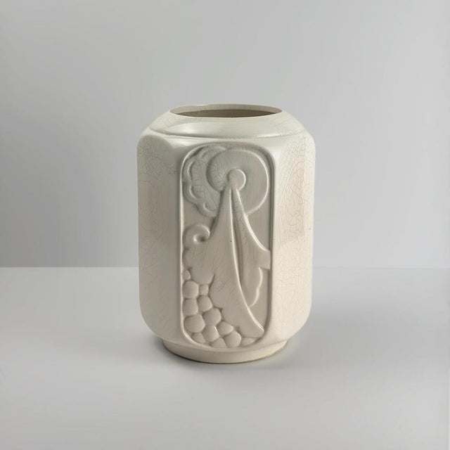 Art Deco French Vase in Glazed Earthenware from Orchies, 1930s For Sale - Image 10 of 11