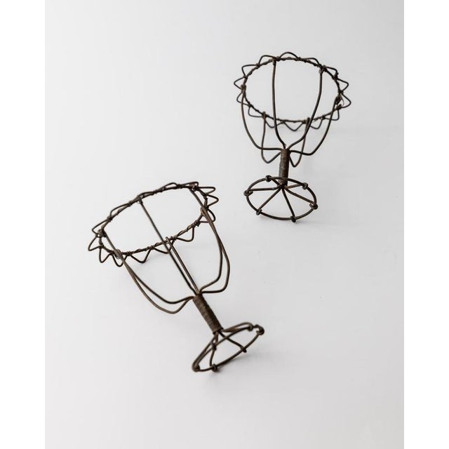 Antique Iron Wire Candleholders, 1850s, Set of 2 For Sale - Image 11 of 11