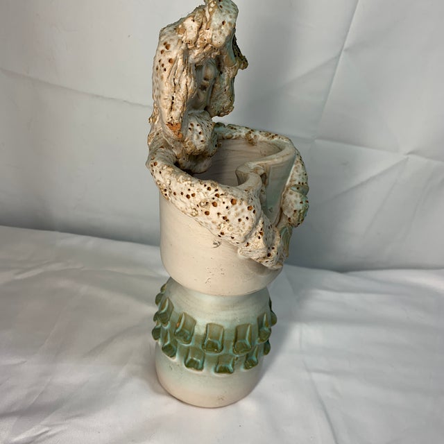 Fratelli Fanciullacci C.1960s Fratelli Fanciullacci Studio Pottery Figure Bust Vase Made in Italy Marked For Sale - Image 4 of 11