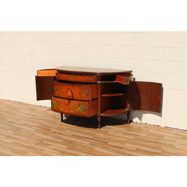 Blackhawk Early 20th Century Blackhawk Furniture Co. Louis XV Style Hand-Painted Sideboard Buffet Cabinet For Sale - Image 4 of 18