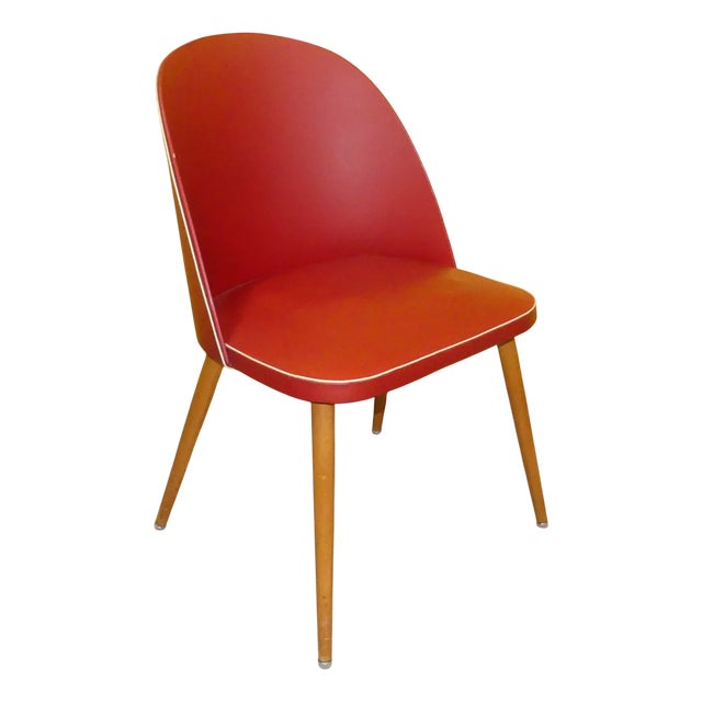 Red Cocktail Chair, 1950s For Sale