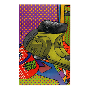 Arly Jones - Vespa Scooter Vintage Fine Art Print Chromolithography Poster 2000s
