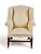 English George III Wing Back Chair, Late 18th Century, Yellow Damask, England For Sale - Image 3 of 7