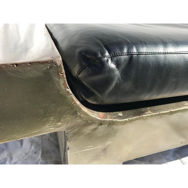 Brutalist Late 20th Century Stainless Steel Bench For Sale - Image 3 of 7